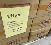 Prekių kainos parduotuvėje &bdquo;Litas&rdquo;