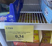 Prekių kainos parduotuvėje &bdquo;Litas&rdquo;