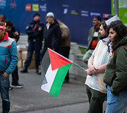 Palestinos palaikymo protestas prie&scaron; Eurovizijos finalą