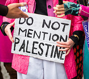 Palestinos palaikymo protestas prie&scaron; Eurovizijos finalą