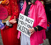 Palestinos palaikymo protestas prie&scaron; Eurovizijos finalą