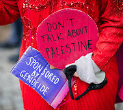 Palestinos palaikymo protestas prie&scaron; Eurovizijos finalą