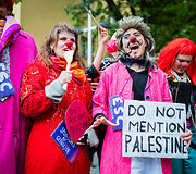 Palestinos palaikymo protestas prie&scaron; Eurovizijos finalą