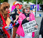 Palestinos palaikymo protestas prie&scaron; Eurovizijos finalą