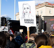 Protestas ,,&Scaron;alin rankas nuo laisvo žodžio&ldquo;