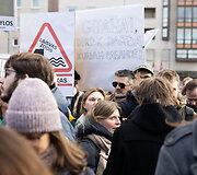 Protestas ,,&Scaron;alin rankas nuo laisvo žodžio&ldquo;