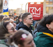 Prie Seimo protestas &bdquo;&Scaron;alin rankas nuo laisvo žodžio!&ldquo;