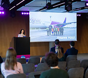 Wizz Air spaudos konferenciją Vilniaus oro uosto konferencijų centre