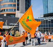 Profesinės sąjungos &bdquo;Solidarumas&ldquo; piketas &bdquo;Ar darbuotojai &scaron;iuk&scaron;lės?!&ldquo;