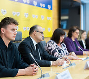 Orintos Leiputės organizuojama spaudos konferencija &bdquo;Atsakas į &scaron;iandienos i&scaron;&scaron;ūkius: stiprinamas e. sveikatos tinklo saugumas&ldquo;