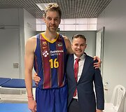 Mindaugas Gudelis su krep&scaron;inio legenda Pau Gasoliu