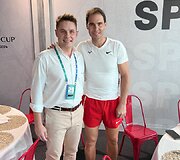 M.Gudelis su vienu geriausiu visų laikų tenisininku Rafaeliu Nadaliu