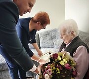 Roki&scaron;kio rajono gyventoja Janina Sakalauskienė at&scaron;ventė 105-ąjį gimtadienį
