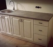 Virtuvės komplektas po restauracijos