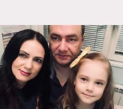 Audronė Avdo&scaron;ina su &scaron;eima