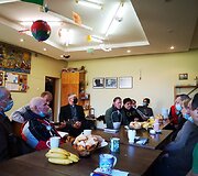 Kauno arkivyskupas Kęstutis Kėvalas lankėsi dienos centre &bdquo;Ateik&ldquo;