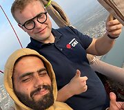 Oro &scaron;ventėje Babilone dalyvavo ir lietuviai Justinas su Tania
