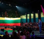 Koncerto &bdquo;Kartu iki pergalės&ldquo; akimirka