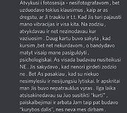 Merginos liudijimas apie galimą I.&Scaron;velnio seksualinį priekabiavimą 