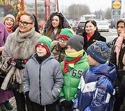 Vyčio skulptūros atidengimo ceremonijos akimirka 