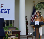 Donaldas Trumpas ir Melania Trump 