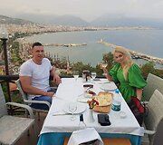 Natalija Bunkė su mylimuoju Egdaru 