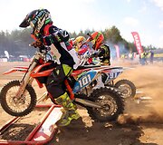 Jaunųjų sportininkų motokroso varžybų akimirkos
