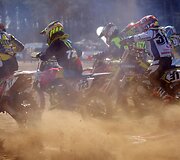 Jaunųjų sportininkų motokroso varžybų akimirkos