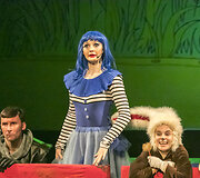 Miuziklo &bdquo;Pabėgimas i&scaron; Trepsės namų&ldquo; akimirka