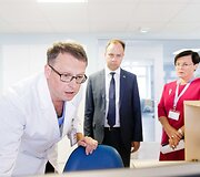 Sveikatos apsaugos ministras Aurelijus Veryga lankėsi Vilniaus universiteto ligoninės Santaros klinikose