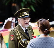 Vaivoryk&scaron;tės vėliavų dalybų akimirka