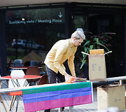 Vaivoryk&scaron;tės vėliavų dalybų akimirka