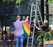 Vaivoryk&scaron;tės vėliavų dalybų akimirka