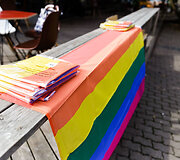 Vaivoryk&scaron;tės vėliavų dalybų akimirka