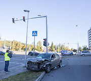 Vilniuje kaktomu&scaron;a susidūrė VW i&scaron; &bdquo;&Scaron;koda&ldquo;