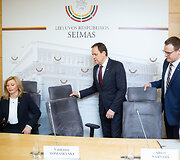 Spaudos konferencijos akimirka