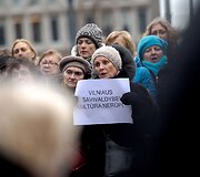 Lietuvos chorų sąjungos mitingas prie Vilniaus miesto savivaldybės