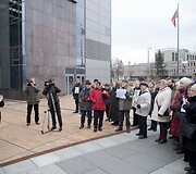 Lietuvos chorų sąjungos mitingas prie Vilniaus miesto savivaldybės