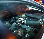Geležinio Vilko gatvėje susidūrė taksi automobilis su &bdquo;Mercedes-Benz&ldquo; automobiliu