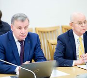 Seimo socialdemokratų darbo frakcijos posėdis į kurį buvo pakviestas Rokas Masiulis