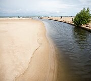 Palangos pajūris po naktinės liūties
