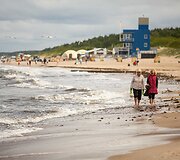 Palangos pajūris po naktinės liūties