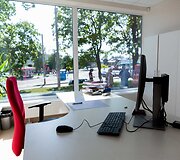 Remigijus &Scaron;ima&scaron;ius lankėsi naujose Žvėryno seniūnijos patalpose