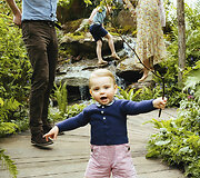 Princas Williamas su sūnumi princu Louisu