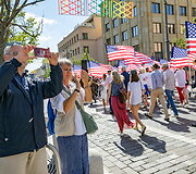 JAV nepriklausomybės dienai skirtas paradas