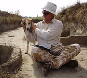 Serhijus Teliženko archeologinių tyrimų metu