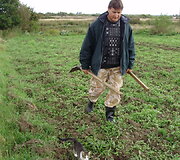 Serhijus Teliženko archeologinių tyrimų metu