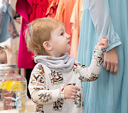 Vaikų parduotuvės Vilniuje atidarymo akimirka