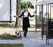 Bir&scaron;tone vykusio augintinių renginio akimirka