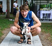 Bir&scaron;tone vykusio augintinių renginio akimirka